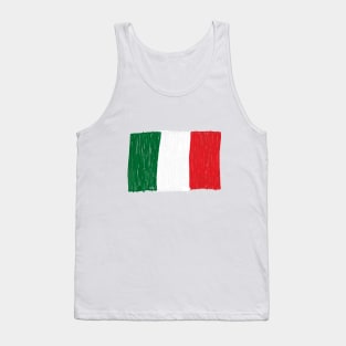 Italy flag made of doodle vector Tank Top